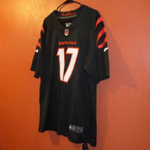 NFL Nike NEW Bangles Blanton Men Large Black Orange White Football Jersey - Picture 4 of 11
